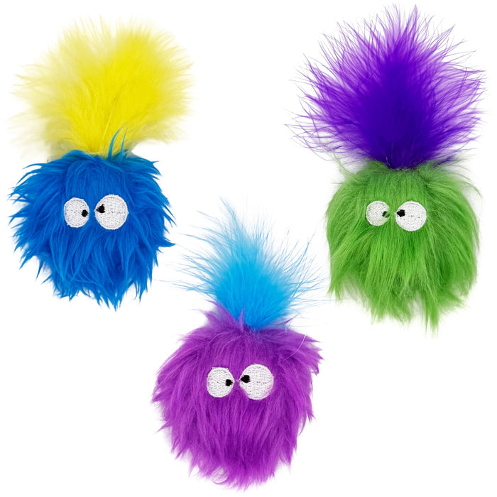 Cat with Furr Ball Cat Toy - Assorted Colors.