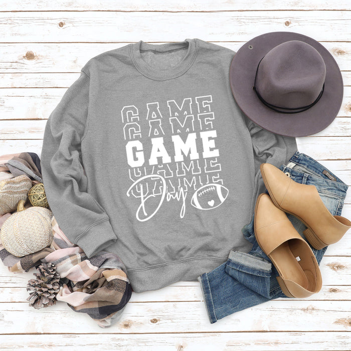Grey sweater (white font) / S