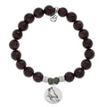 Garnet Stone Bracelet with Cardinal Sterling Silver Charm