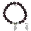 Garnet Stone Bracelet with Flip Flop Sterling Silver Charm