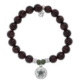 Garnet Stone Bracelet with Sand Dollar Sterling Silver Charm