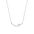 Genuine 925 Sterling Silver Smile Heart Necklace for Women Short Necklaces France Style