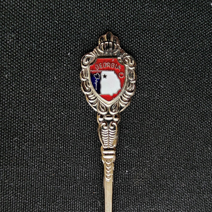 Georgia Peach State Collectible Travel Souvenir Tourist Spoon Vintage 4.75" 12cm