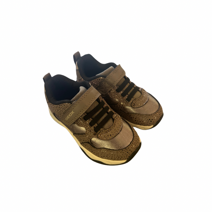 Geox Calco | Velcro Trainers | Smoke Grey & Gold