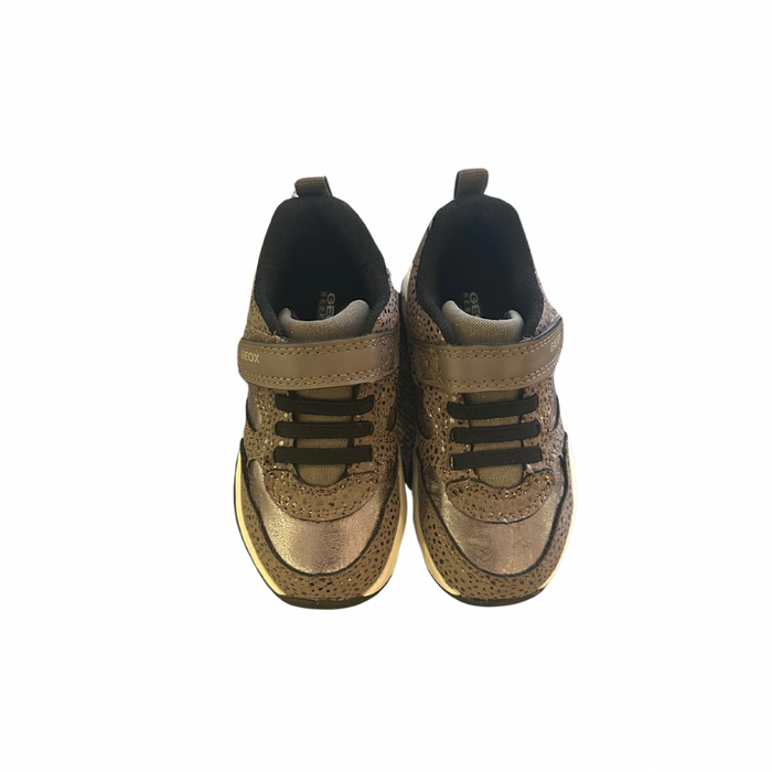 Geox Calco | Velcro Trainers | Smoke Grey & Gold