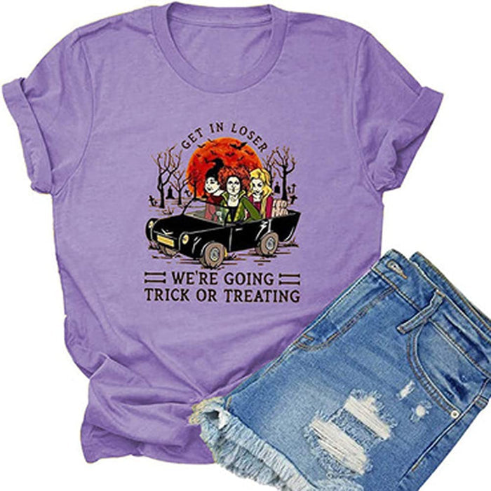 Get in Loser We're Going Trick or Treating T-Shirt for Women Hocus Pocus Shirt
