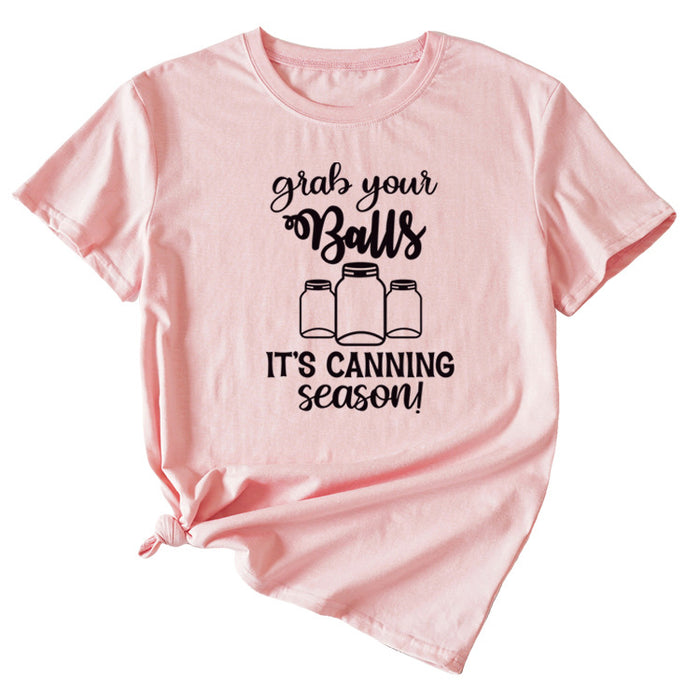 Pink (black font) / S
