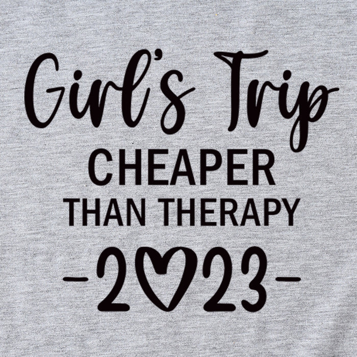 Girl's Trip Cheeper Round Neck Letter Women's T-shirt Fashion Short SleeveT-Shirt