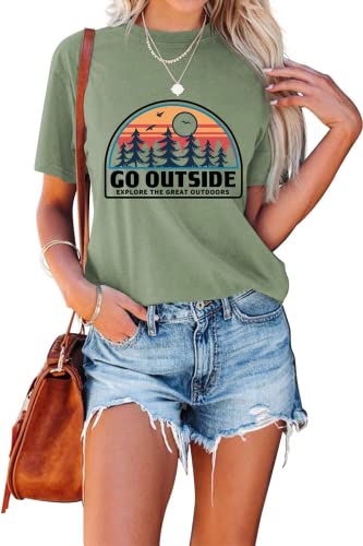 Go Explore Shirt for Women Hiking Camping Mountain T-Shirt