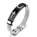 Gold-colored Cross Silver Bracelet