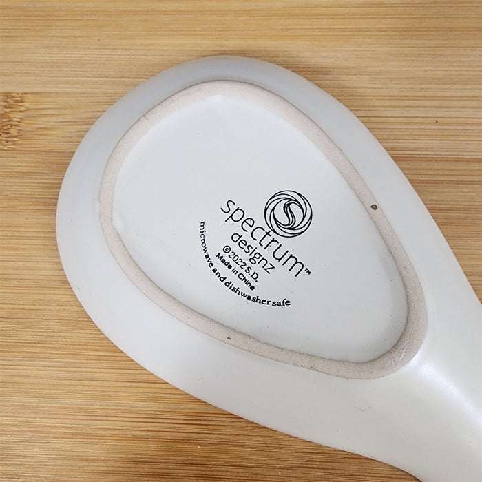 Goldfinch Sunflower Spoon Rest for Cooking Ceramic by Blue Sky Spectrum Embossed