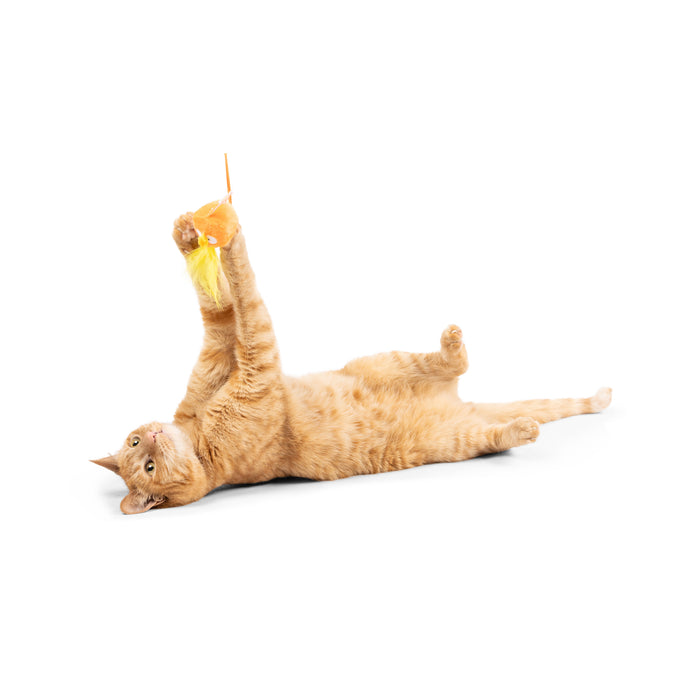 Cat with Goldfish Flinger Cat Toy.