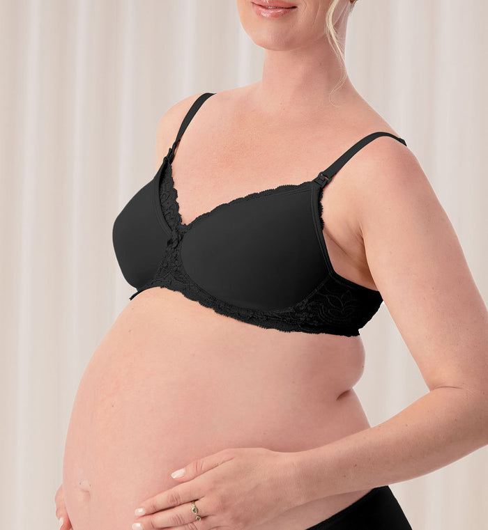 BLACK TRIUMPH GORGEOUS MAMA LACE WIREFREE BRA