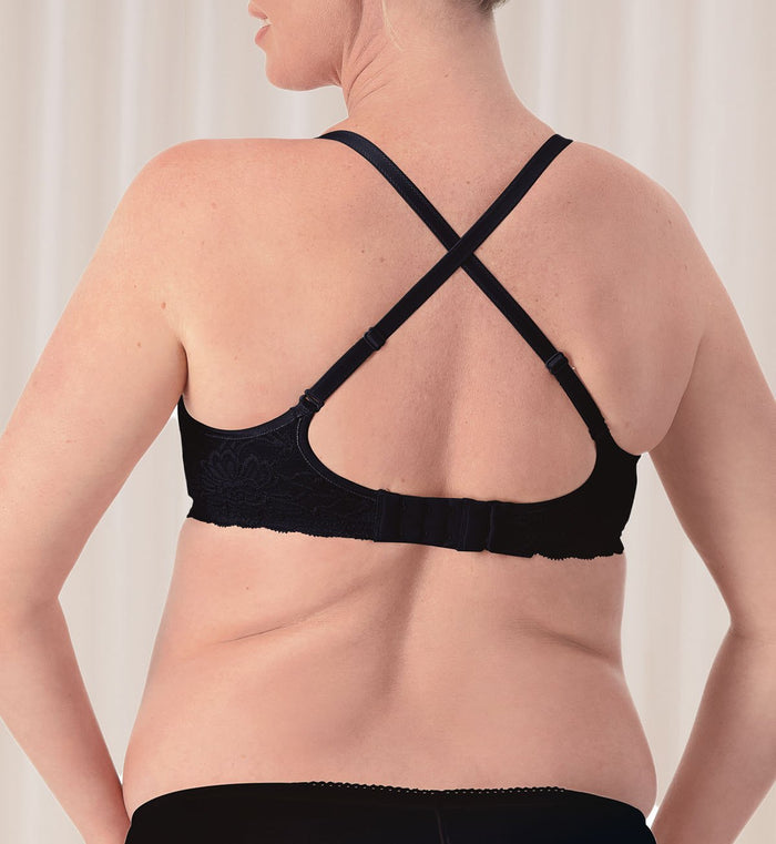 BLACK TRIUMPH GORGEOUS MAMA LACE WIREFREE BRA