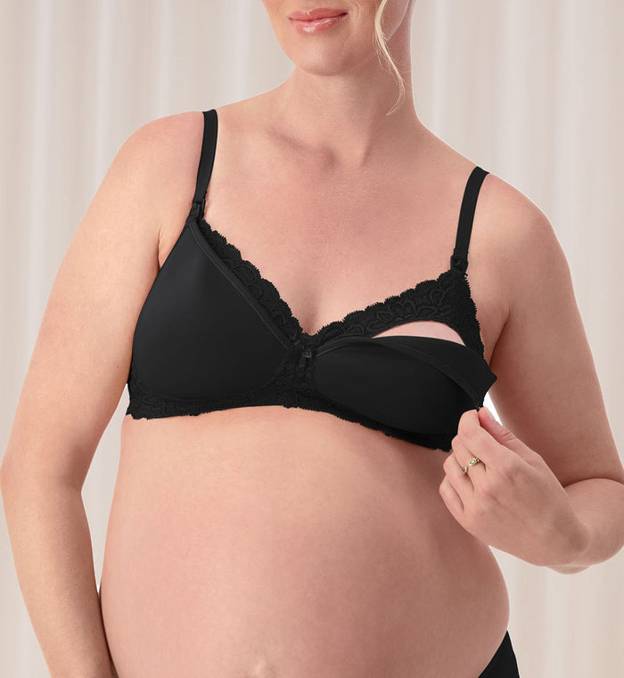 BLACK TRIUMPH GORGEOUS MAMA LACE WIREFREE BRA