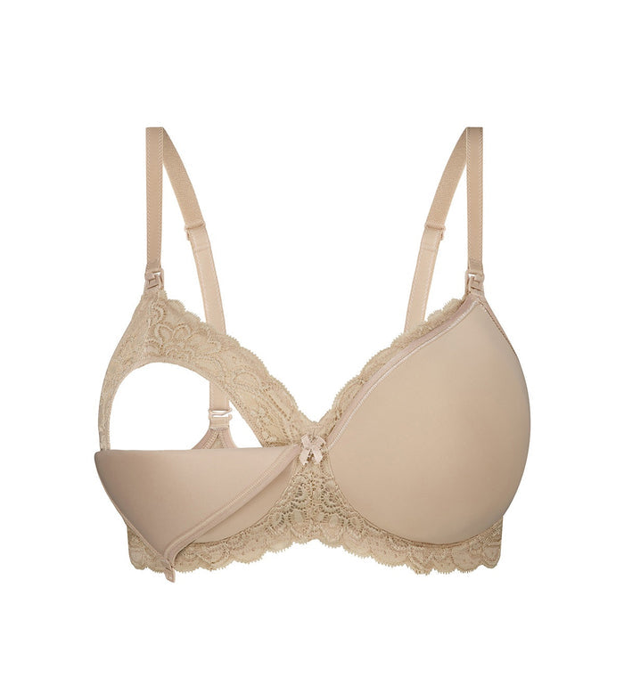 BEIGE TRIUMPH GORGEOUS MAMA LACE WIREFREE BRA