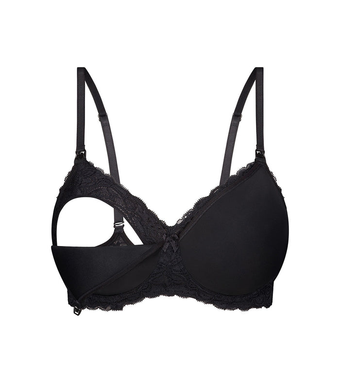 BLACK TRIUMPH GORGEOUS MAMA LACE WIREFREE BRA