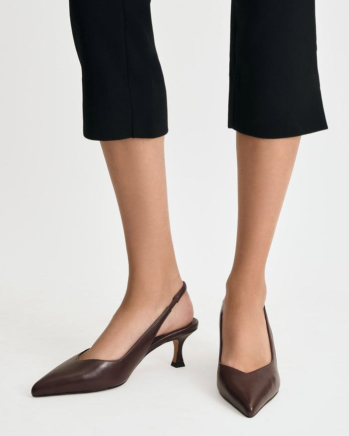GRACIE LOW HEELS MERLOT LEATHER