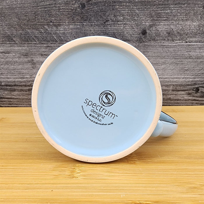 Graduation Coffee Mug Embossed Ceramic Tea Cup Blue Sky Spectrum 16oz