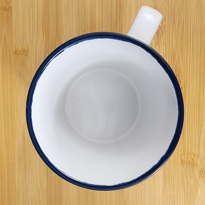Graduation Saying Coffee Mug Embossed White Ceramic Tea Cup Blue Sky Spectrum