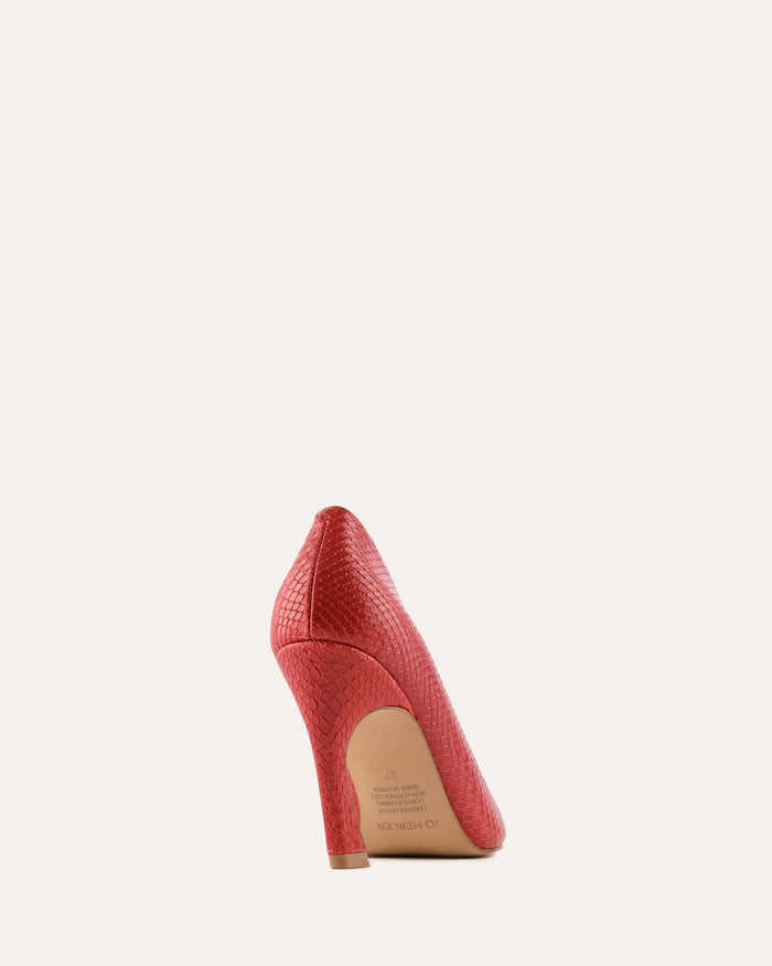 GRANGER HIGH HEELS CHILLI SNAKE PRINT LEATHER