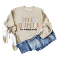 GREAT GRANDMA LOVE Women's Letter Leopard Long Sleeve Sweater Women
