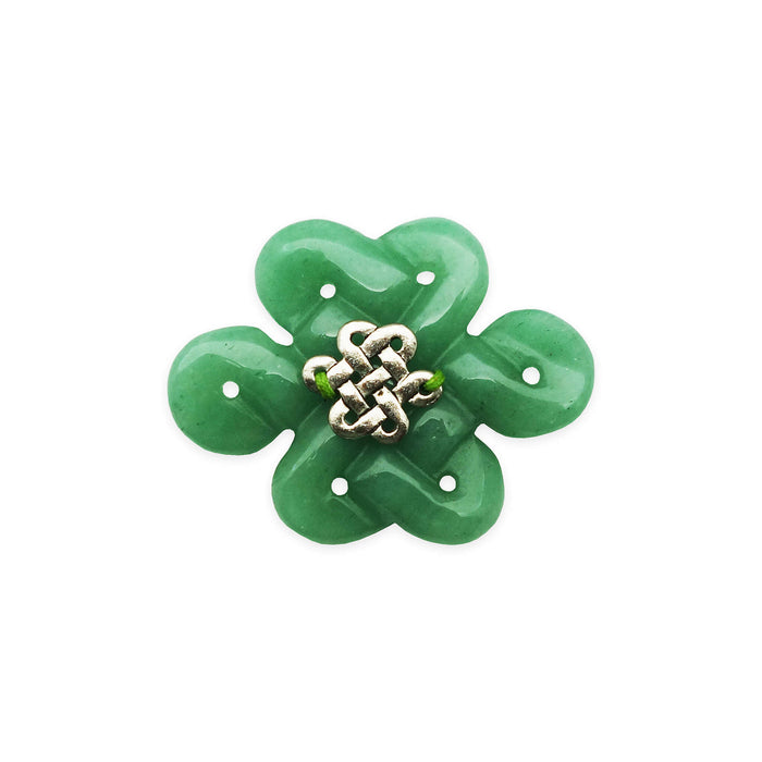 Green Aventurine Mystic Knot (L) - WOOD Element