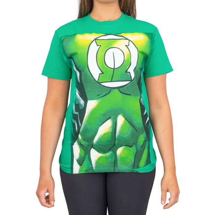 Green Lantern Muscle Adult Unisex Halloween Cosplay Costume Print T-shirt