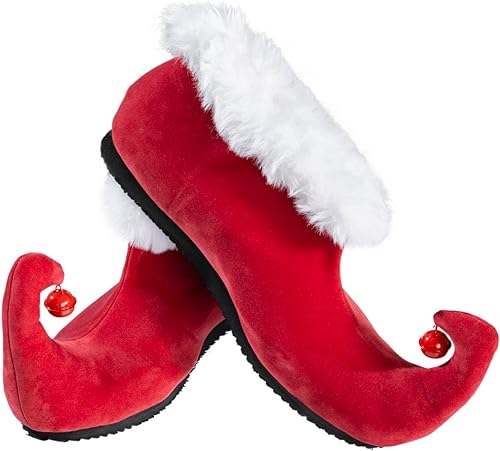 Green Monster Christmas Movie Red Shoes with Bells - TVStoreOnline
