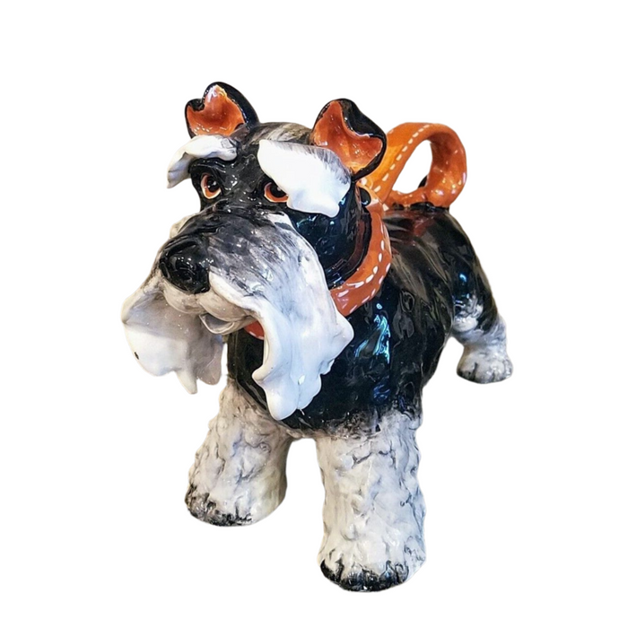 Grey Terrier Dog Teapot Ceramics Blue Sky Heather Goldminc Tea Pot Animal Decor