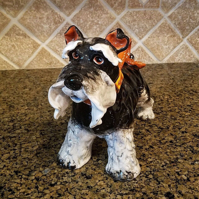 Grey Terrier Dog Teapot Ceramics Blue Sky Heather Goldminc Tea Pot Animal Decor