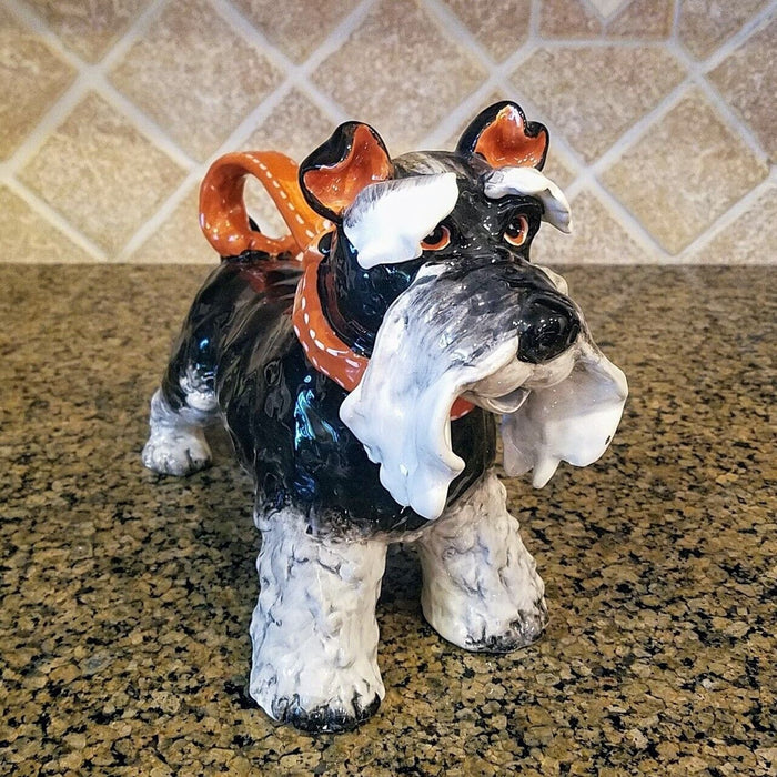 Grey Terrier Dog Teapot Ceramics Blue Sky Heather Goldminc Tea Pot Animal Decor