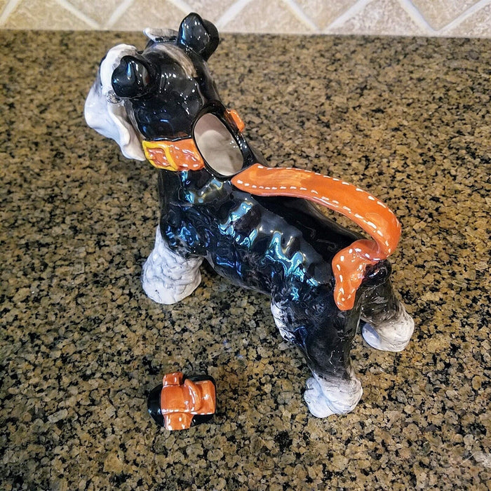 Grey Terrier Dog Teapot Ceramics Blue Sky Heather Goldminc Tea Pot Animal Decor