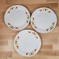 Hall Autumn Leaf Bread and Butter Plate Set of 3 USA Floral Dinnerware 6"