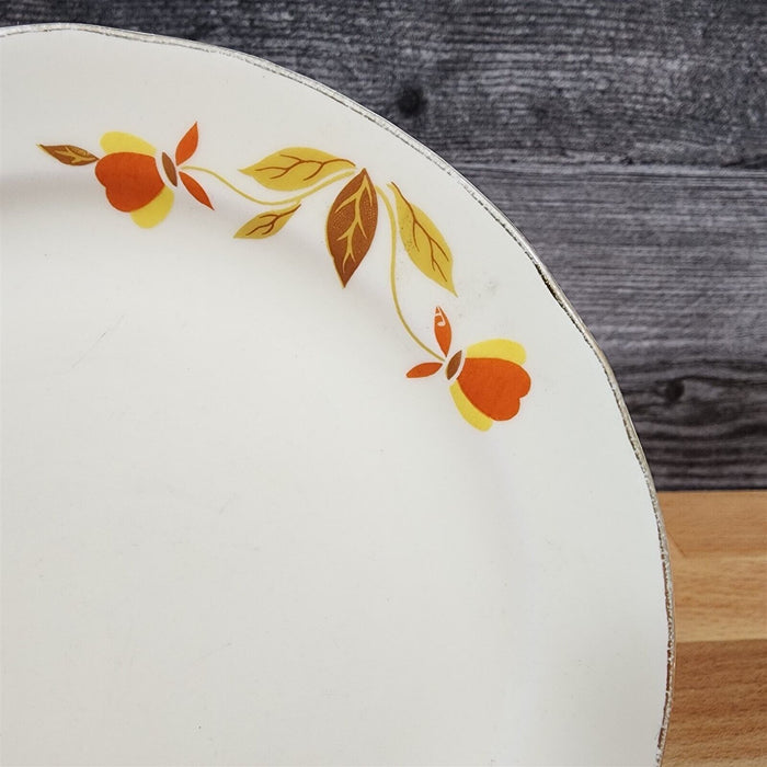 Hall Autumn Leaf Bread and Butter Plate Set of 4 USA Floral Dinnerware 6"