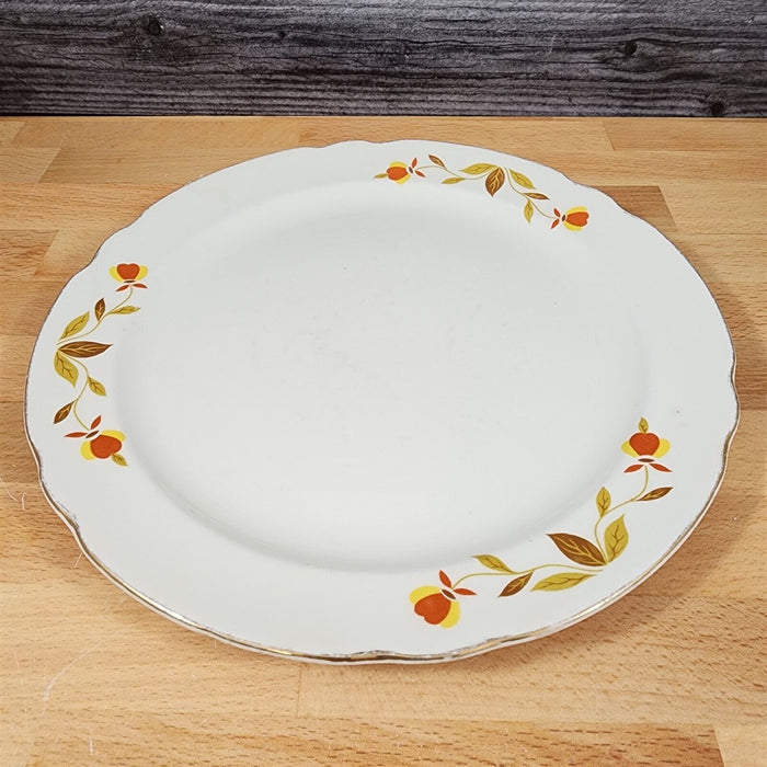 Hall Autumn Leaf Dinner Plate USA Made Floral Dinnerware Tableware 10"