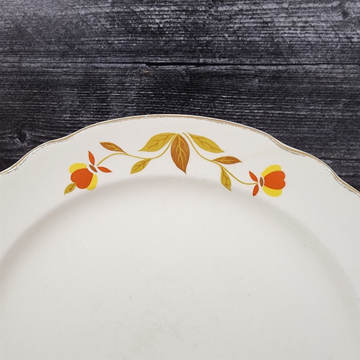 Hall Autumn Leaf Dinner Plate USA Made Floral Dinnerware Tableware 10"