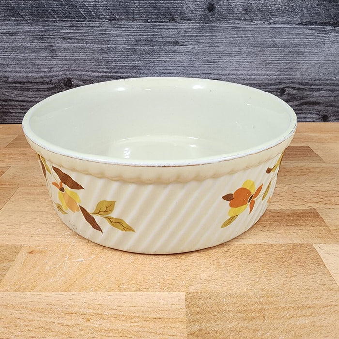 Hall Autumn Leaf Round 3 Pint French Baker USA Floral Dinnerware 7 3/4"