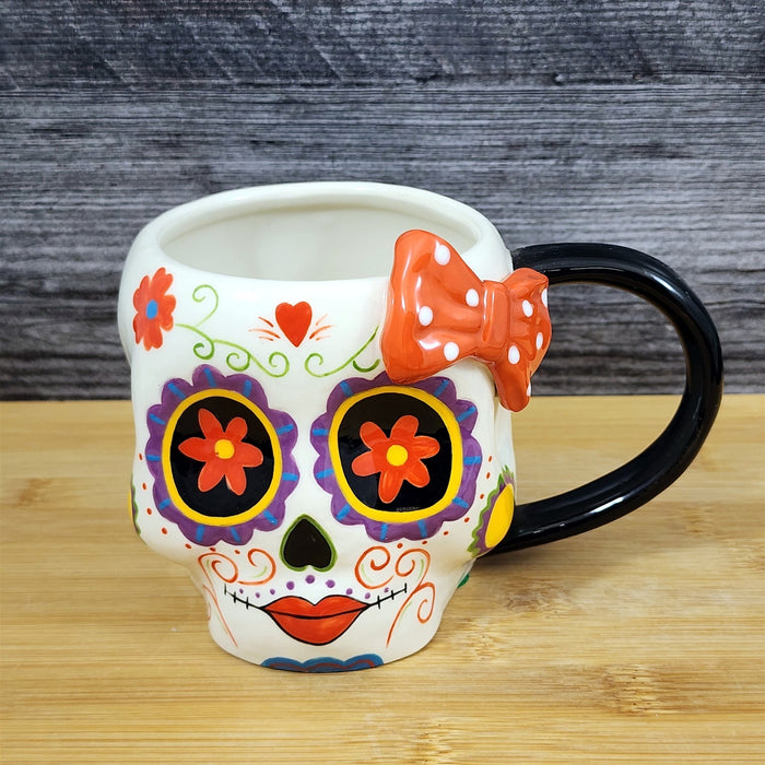 Halloween Day of the Dead Skull Coffee Mug Tea Cup Blue Sky Heather Goldminc