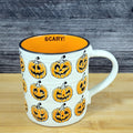 Halloween Pumpkin Coffee Mug Jack-o-Lanterns Faces Tea Cup 16oz by Blue Sky