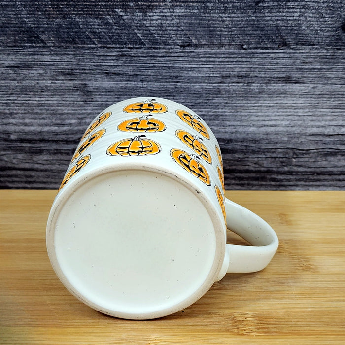 Halloween Pumpkin Coffee Mug Jack-o-Lanterns Faces Tea Cup 16oz by Blue Sky