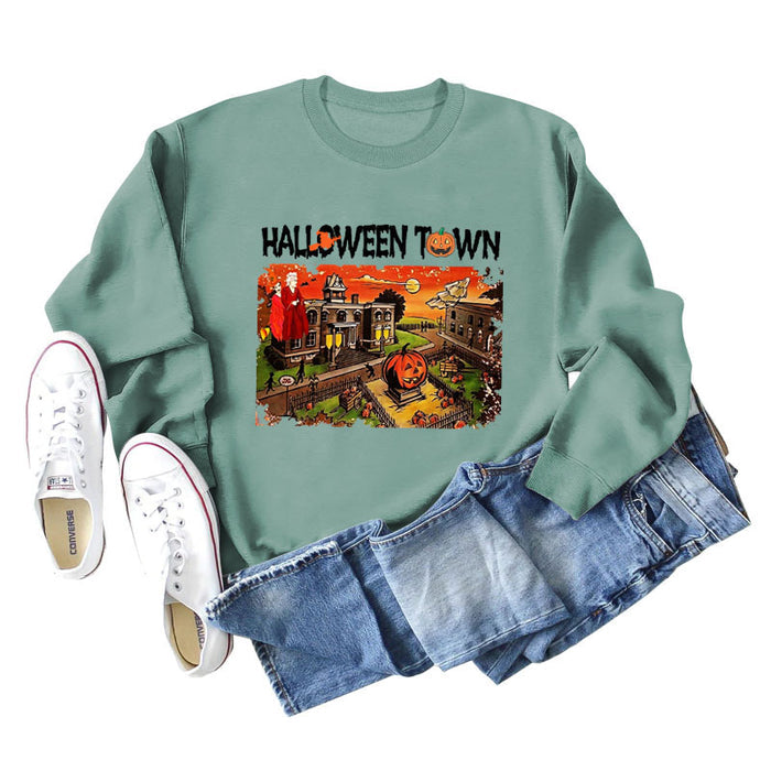 Light green sweater (black word color picture) / S