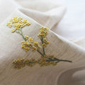 Hand Embroidered Linen Guest Towel – Mimosa on Natural