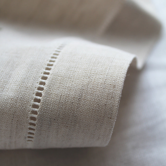 Hand Embroidered Linen Guest Towel – Mimosa on Natural