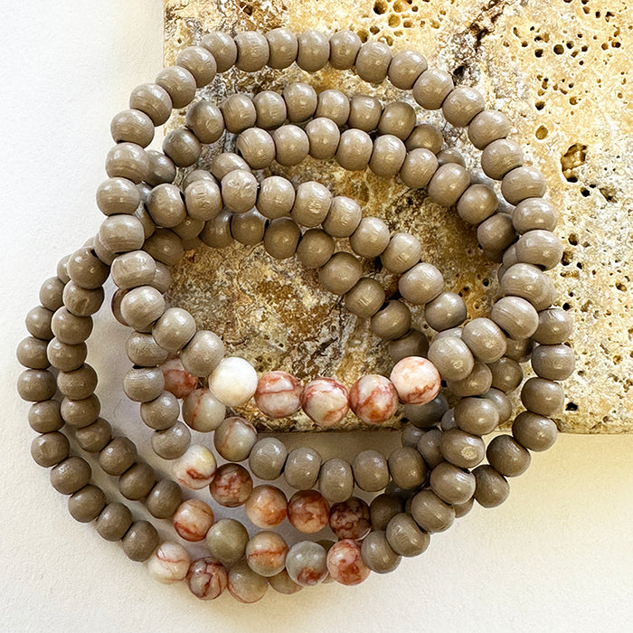 Handmade Red Vine Jasper Bracelet | Grounding & Protective Stone