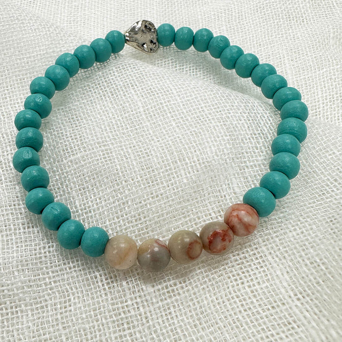Handmade Red Vine Jasper Bracelet | Grounding & Protective Stone