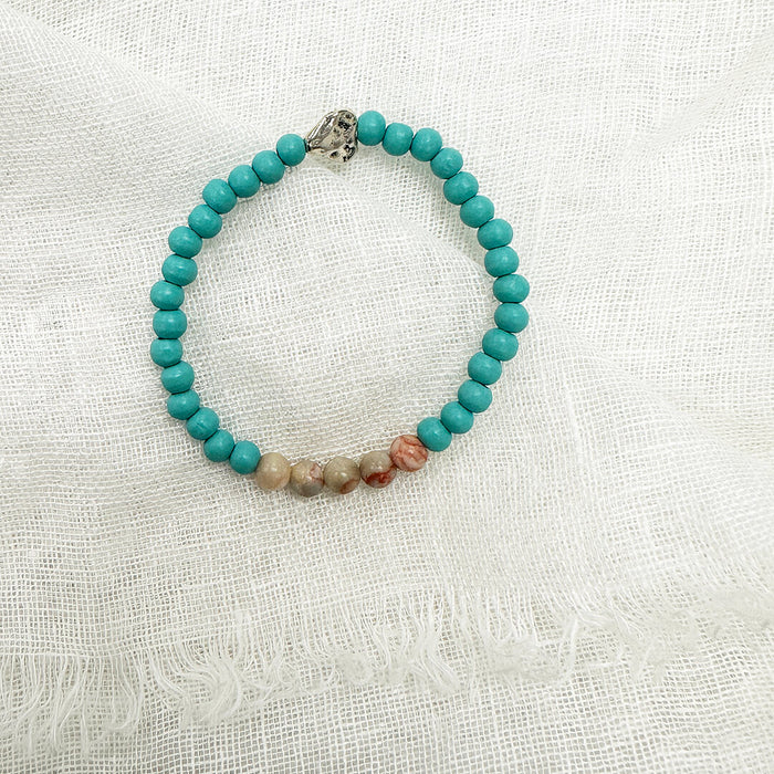 Handmade Red Vine Jasper Bracelet | Grounding & Protective Stone