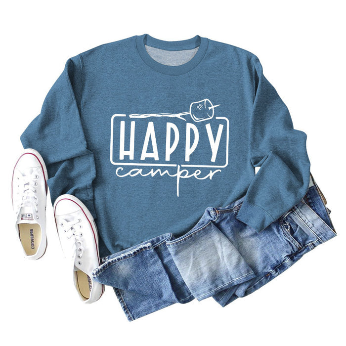 Blue hoodie (white font) / S