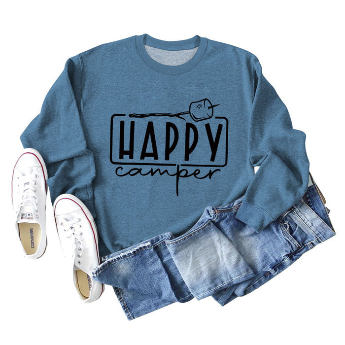 Blue hoodie (black font) / S