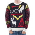 Harry Potter Owl Deathly Hallows Sign Ugly Christmas Sweater-tvso